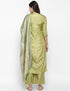 Women Sea Green Gotta Patti Kurta with Palazzos & With Dupatta