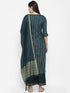 Green Straight Chanderi Silk Kurta Suit Set