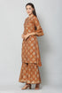 Rust Rayon Foil Printed Kurta Suit Set