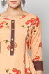 Women Foil Printed Orange Casual Daily Wear Kurta