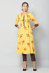 Women Foil Printed Yellow Casual Daily Wear Kurta