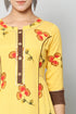 Women Foil Printed Yellow Casual Daily Wear Kurta