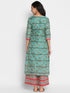 Rama Chanderi Silk Foil Printed Straight Kurta Palazzo Set