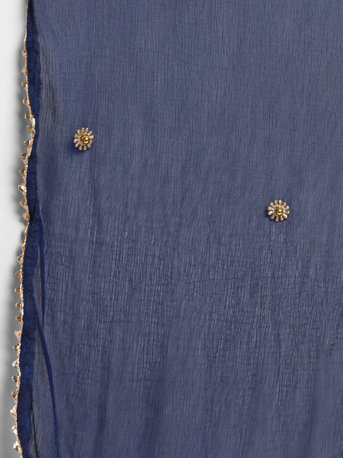 Women Straight Soft Taffeta Butti Kurta Suit Set