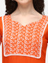 Women Sifly Work Kurta and Pant Set - Orange