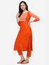 Women Sifly Work Kurta and Pant Set - Orange