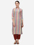 Women Casual Stripe Daily Wear Kurta (Multicolor)