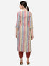 Women Casual Stripe Daily Wear Kurta (Multicolor)