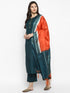 Women Green Gotta Patti Kurta with Palazzos & With Dupatta