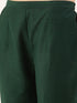 Green Cotton Blend Straight Kurta Suit Set
