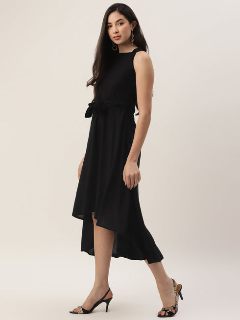 Solid Rayon A-Line Western Dresses