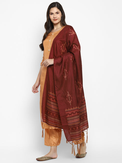 Women orange Gotta Patti Kurta with Palazzos & With Dupatta