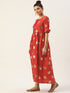 Women Rayon Satin Foil Printed Straight Kurta