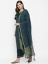 Green Straight Chanderi Silk Kurta Suit Set