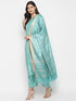 Sky Blue Silk Gotta Patti Kurta Suit Set