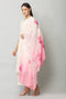 Women Art Silk Pink Digital Printed Dupatta
