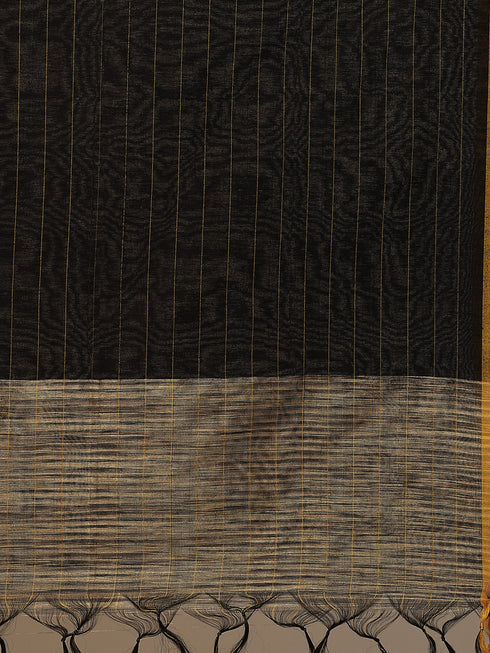 Black Crepe Silk Gold Printed Straight Kurta Suit Set