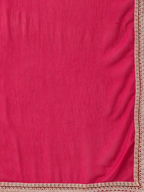 Rani Panelled Printed A-Line Rayon Kurta Suit Set