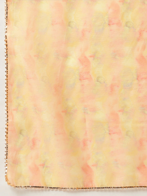 Multi-Coloured Chanderi Silk Kurta Set