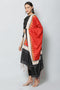 Women’s Art Silk Printed Red & Black Dupatta