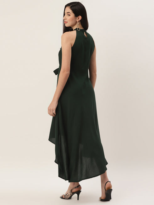 Solid Rayon A-Line Western Dresss