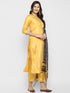 Women Yellow Gotta Patti Kurta with Palazzos & With Dupatta