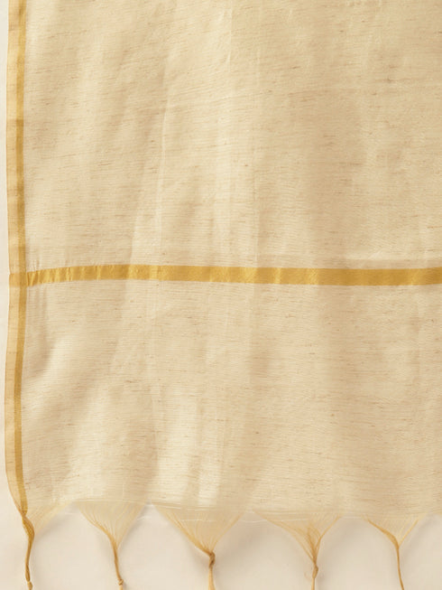 Coffee-Coloured Silk Embroidered Sequined Kurta Suit Set