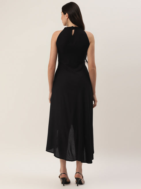 Solid Rayon A-Line Western Dresses