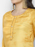 Women Yellow Gotta Patti Kurta with Palazzos & With Dupatta