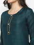 Women Green Gotta Patti Kurta with Palazzos & With Dupatta