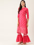 Women Rayon Printed Kurta Sharara Set