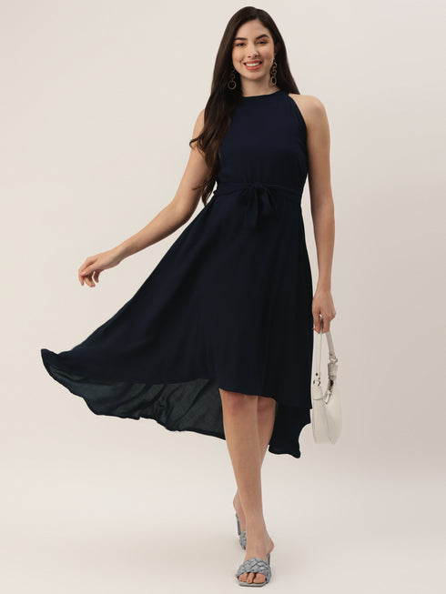 Solid Rayon A-Line Western Dresses