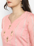Women Pink Straight Chanderi Silk Kurta with Palazzos & Dupatta