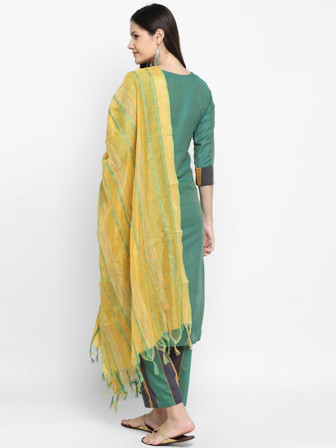 Green Stripe Suits Set