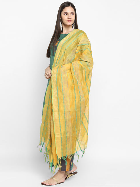 Green Stripe Suits Set