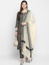 Grey Rayon Embroidered Straight Kurta Suit Set
