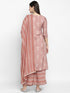Pink Printed Kurta, Palazzo with dupatta