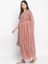 Pink Printed Kurta, Palazzo with dupatta