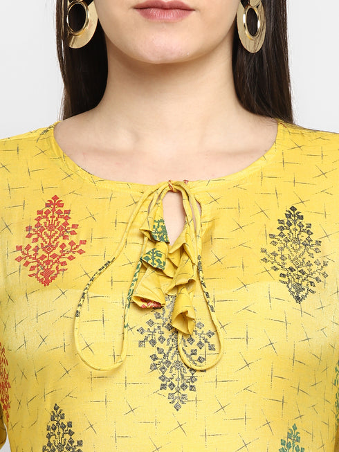 Printed Kurta pant with Handloom Dupatta