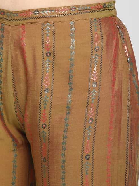 Printed Kurta pant with Handloom Dupatta