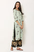 Rayon Printed Blue Kurta and Palazzo Set