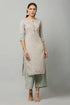 Solid Straight Green Kurta and Palazzo set
