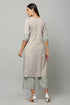 Solid Straight Green Kurta and Palazzo set
