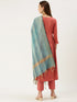 Embroidery Kurta, Pant With Dupatta set