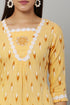 Yellow Rayon Straight Printed Kurta Suit Set