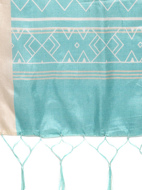 Sky Blue Silk Gotta Patti Kurta Suit Set