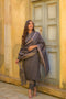 Solid Grey Straight Kurta Pant And Dupatta Set