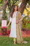 Women Rayon Embroidery Kurta Trousers Set (White)