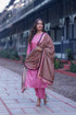 Women Pink Gotta Patti Kurta with Palazzos & With Dupatta