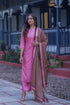 Women Pink Gotta Patti Kurta with Palazzos & With Dupatta